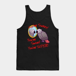 Daily Attitude Affirmations African Grey Parrot Image Tank Top